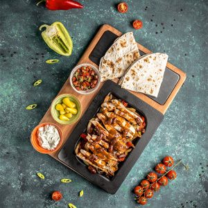 Émincé de poulet mariné (pitta/tacos)