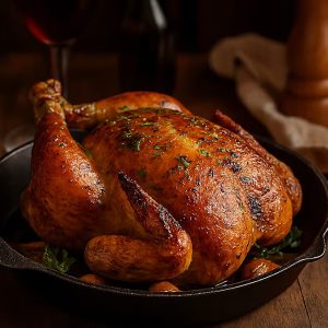 Poulet rôti avec sauce