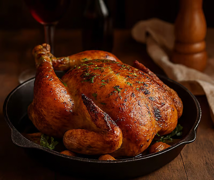 Poulet rôti avec sauce