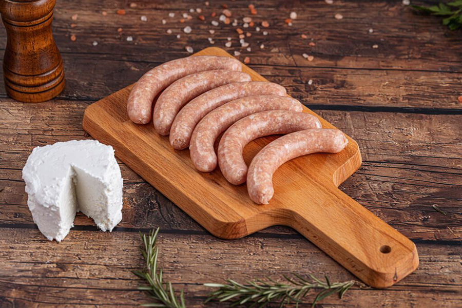Saucisse de poulet fromage (saucisse marinée)